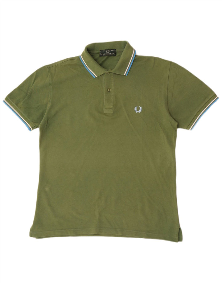 FRED PERRY Herre poloshirt Medium Grøn Bomuld