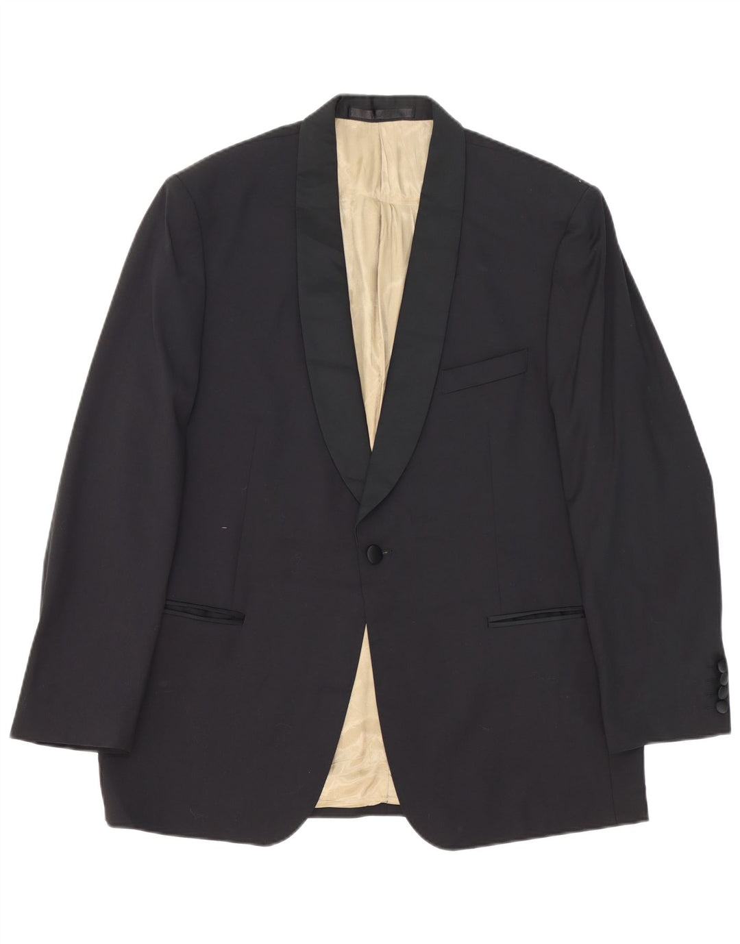 Marks & Spencer Herre 1-knap blazerjakke UK 40 Medium Sort Uld