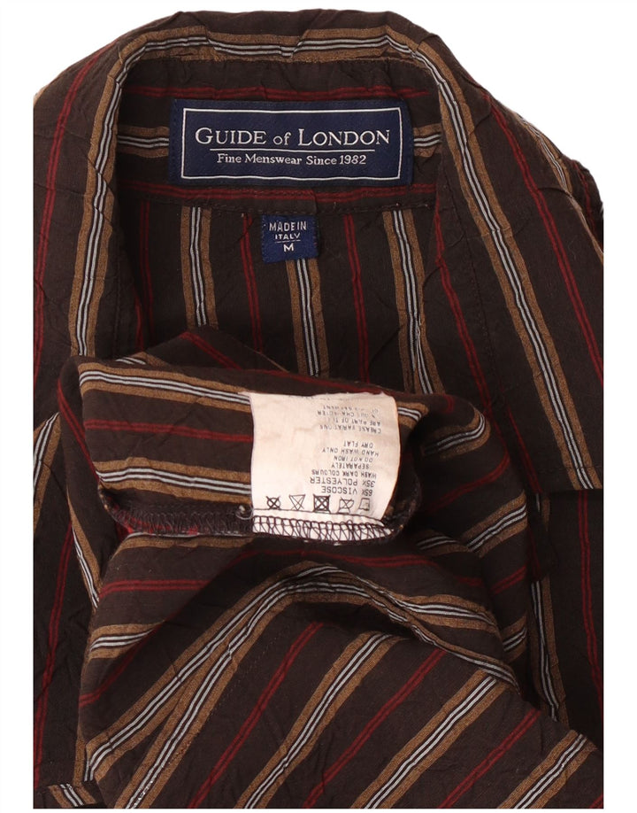 GUIDE LONDON Herreskjorte Medium Brun Stribet Viscose