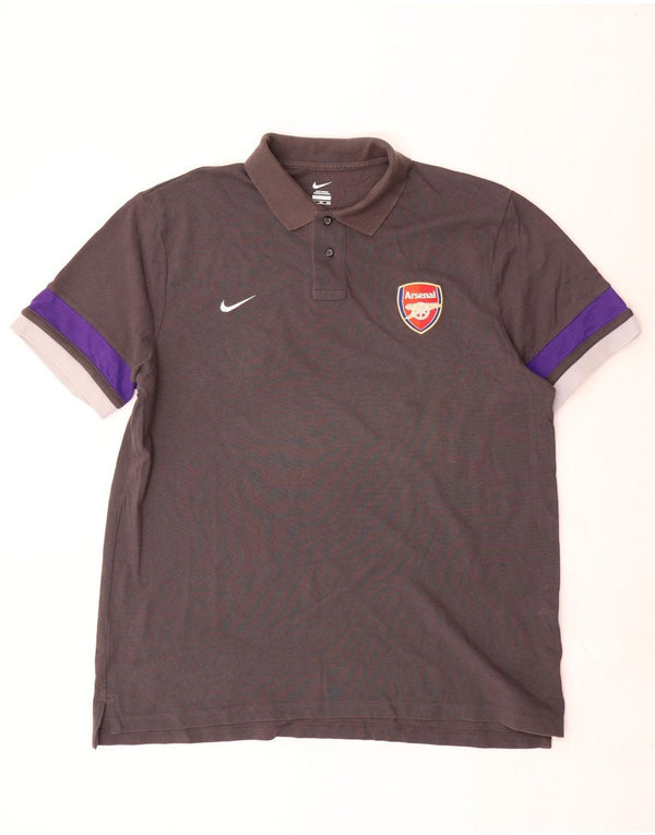 Nike Arsenal Polo Shirt til mænd 2XL Grå Colourblock Bomuld