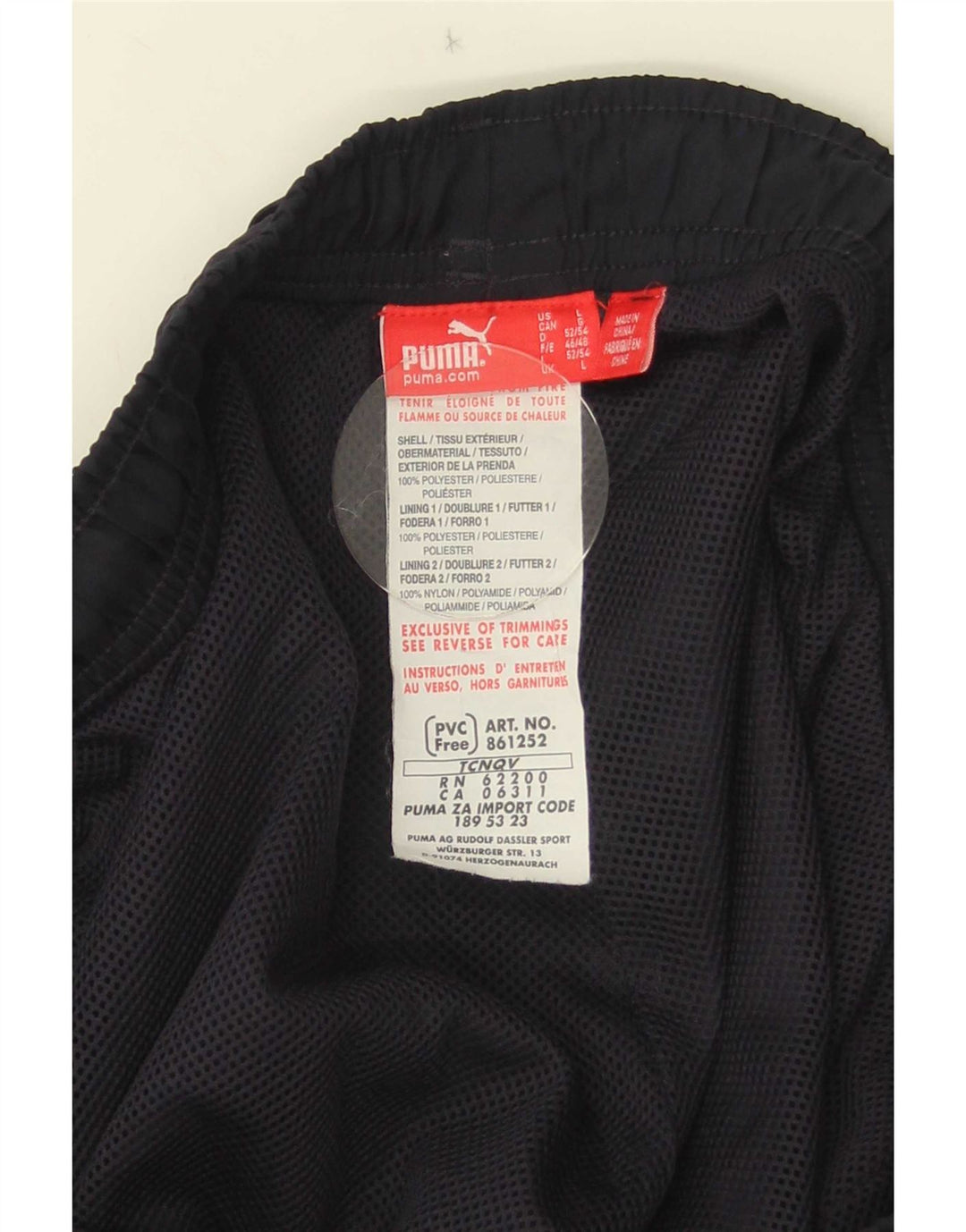 Puma Herre træningsdragt Bukser Large Navy Blue Polyester