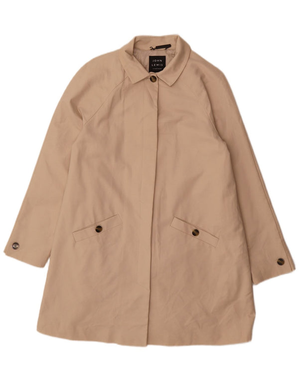 John Lewis Trench Coat til kvinder UK 10 Small Beige Bomuld