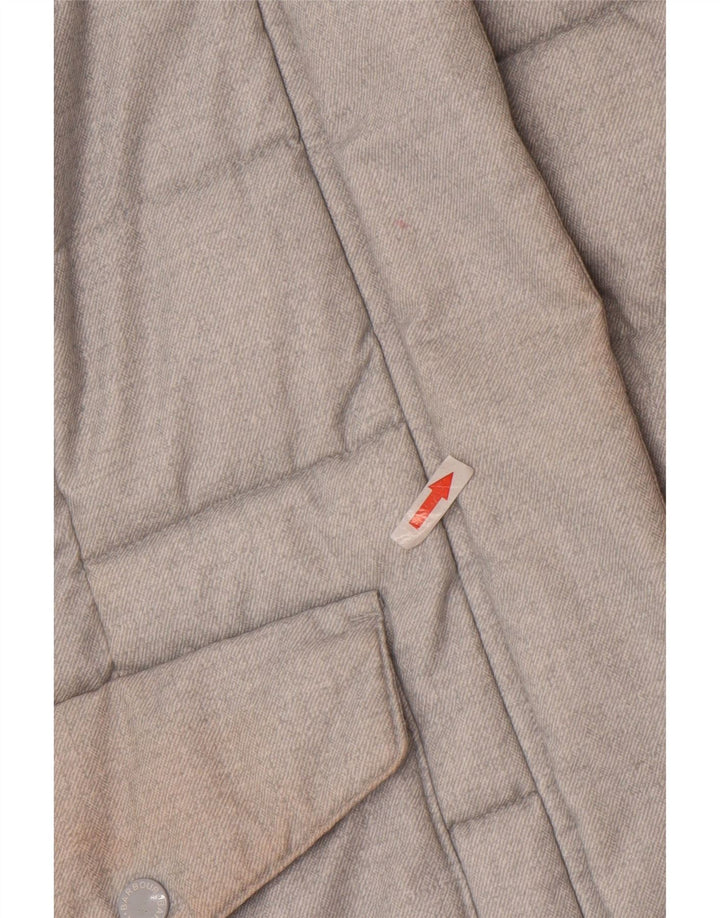Barbour Dame Hætte Polstret Frakke UK 16 Large Grå Polyester