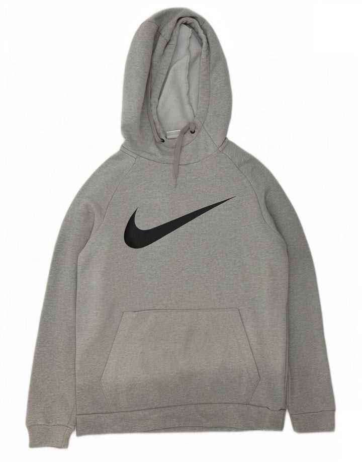 Nike grafisk hættetrøje til mænd, lille grå flækket bomuld