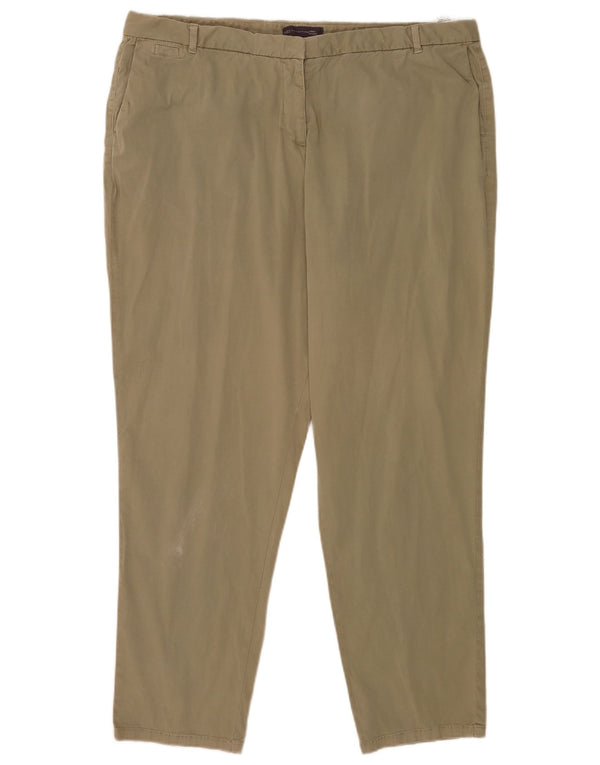 Marks & Spencer Lige Chinobukser til kvinder UK 20 2XL W38 L29 Khaki