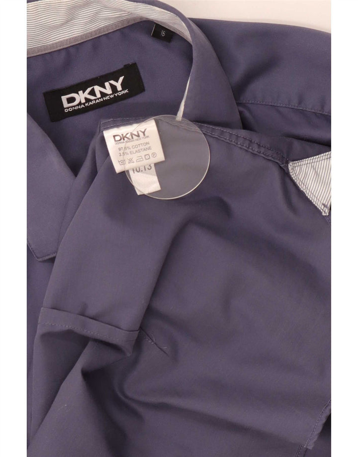 Dkny Herreskjorte str. 16 Large Marineblå Bomuld