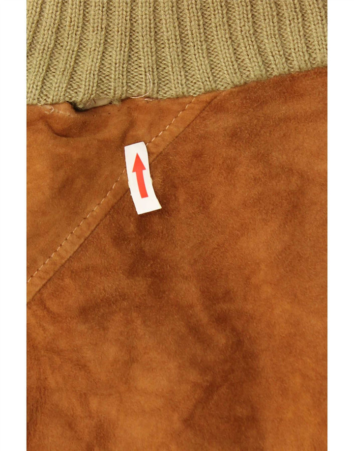 Essebi Herre Ruskind Bomber Jacket IT 52 XL Beige Læder