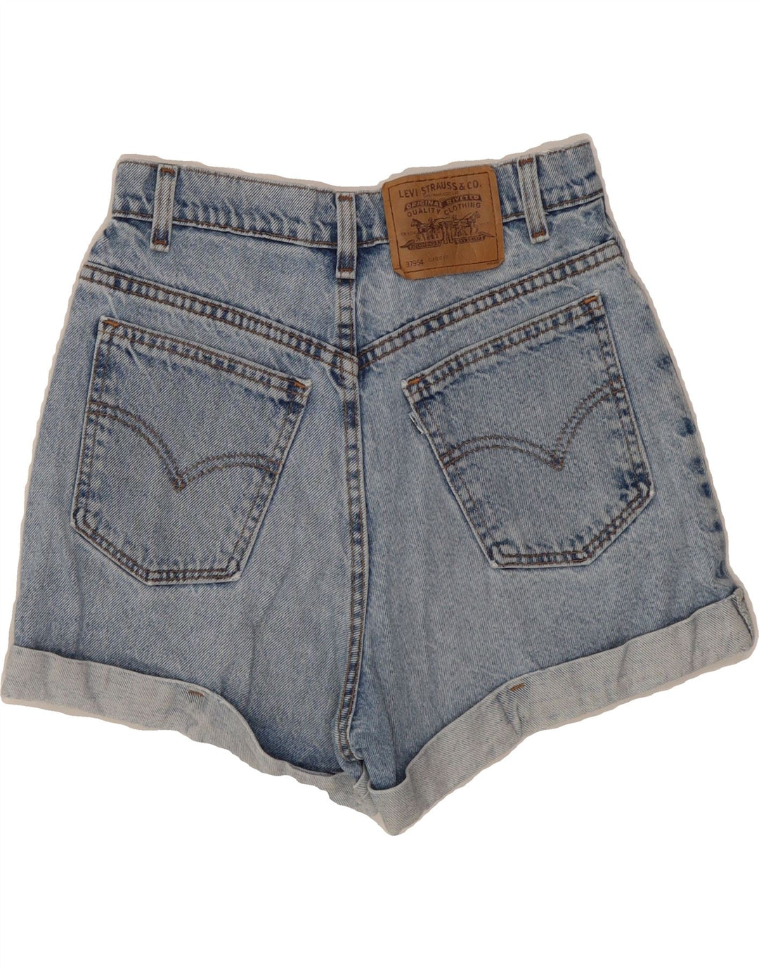 LEVI'S Womens Classic High Waist Denim Hot Pants  W26 Small Blue Vintage Levi's and Second-Hand Levi's from Messina Hembry 