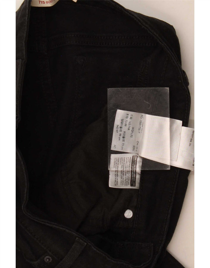 Levi's Dame 715 Bootcut Jeans W29 L29 Sort Bomuld