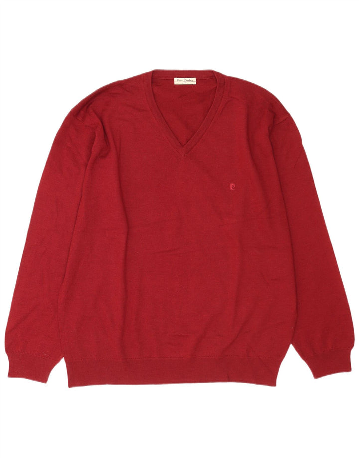 Pierre Cardin Herre V-hals sweater XL Rød