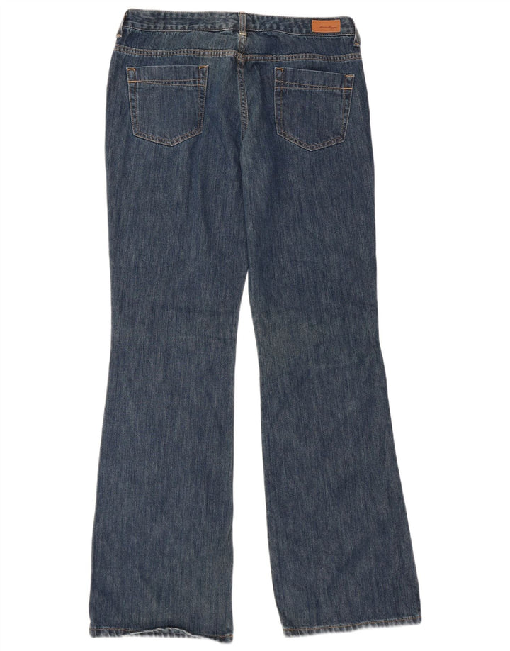 Eddie Bauer Dame Jeans med lav talje Bootcut US 12 Large W34 L35 Blå Bomuld