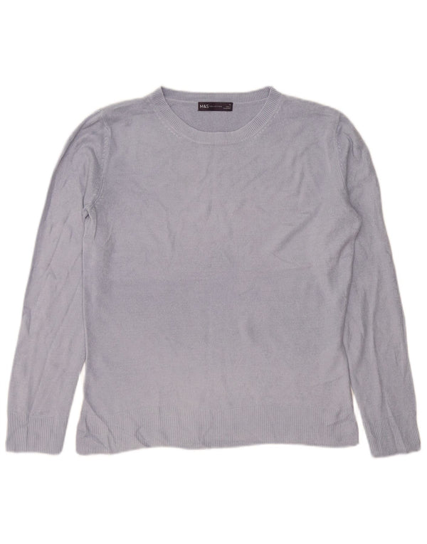 Marks & Spencer Dame Oversized Crew Neck sweater UK 10 Small Blue