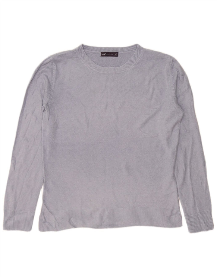 Marks & Spencer Dame Oversized Crew Neck sweater UK 10 Small Blue