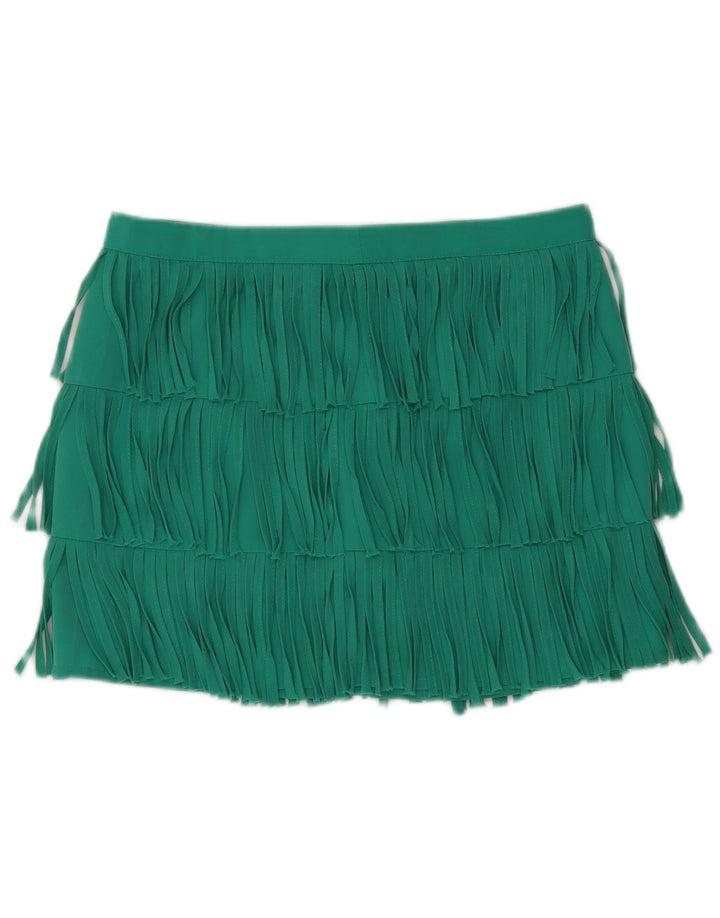 Zara Dame Mini Nederdel Medium W28 Grøn Polyester