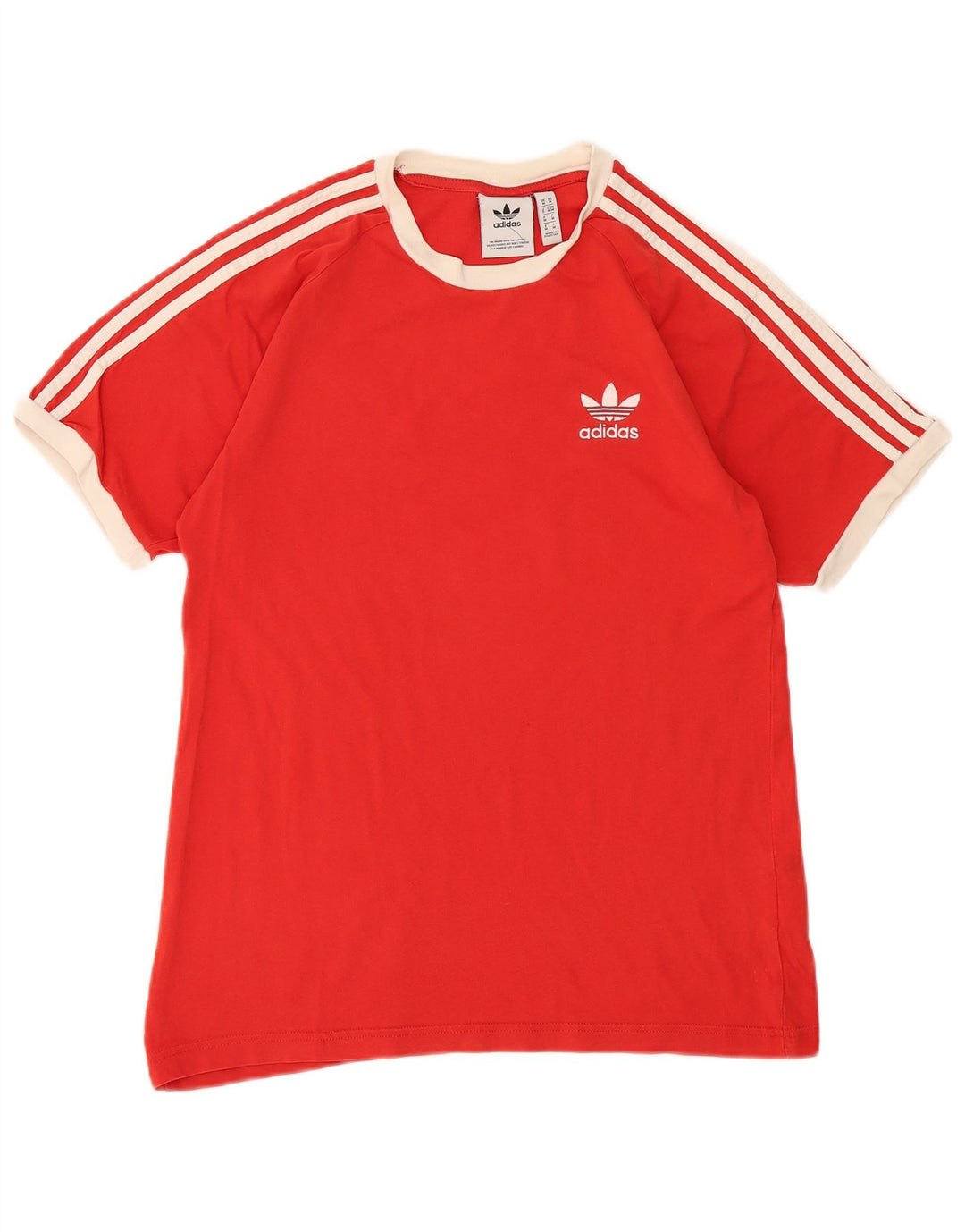 Adidas Herre T-Shirt Top Medium Rød Bomuld