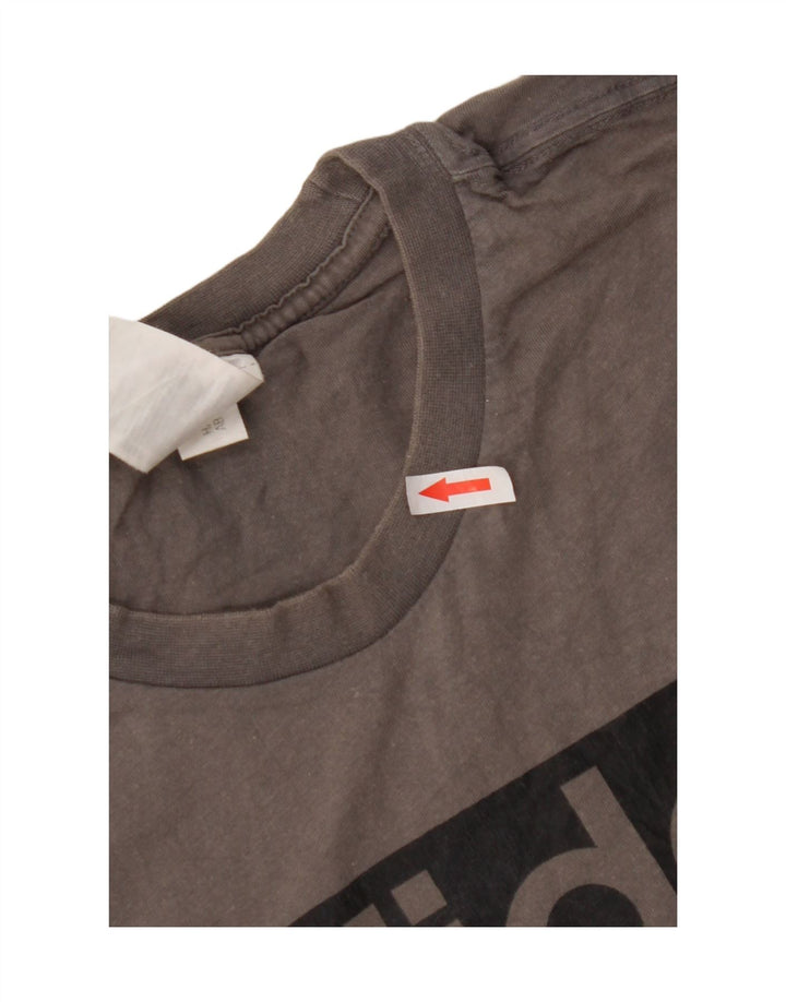 Adidas Herre grafisk T-shirt top mellemgrå bomuld