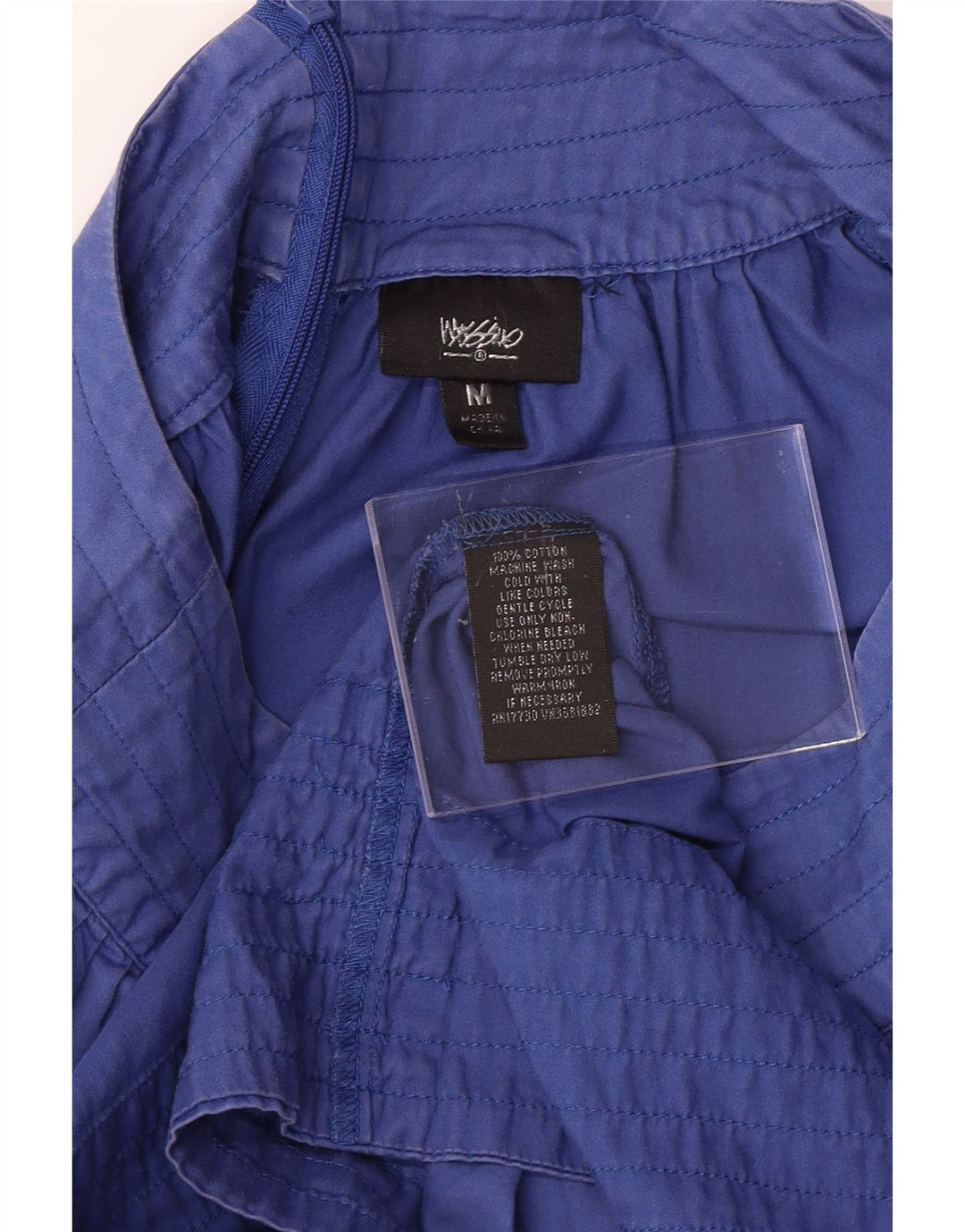 MOSSIMO Womens A-Line Dress UK 14 Medium Blue Cotton Vintage Mossimo and Second-Hand Mossimo from Messina Hembry 