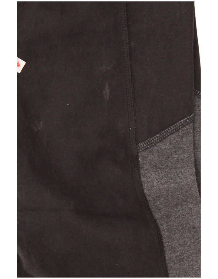 REEBOK Womens Leggings UK 10 Small Black Colourblock Bomuld