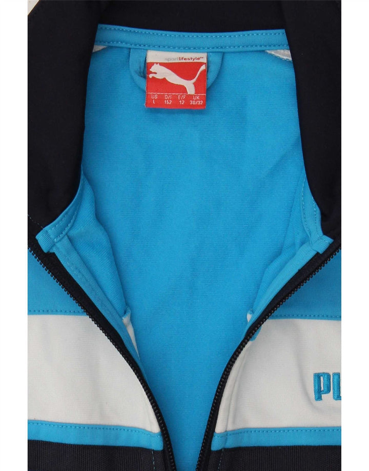 Puma Træningsdragt Topjakke til drenge 11-12 år Blå Colourblock Polyester