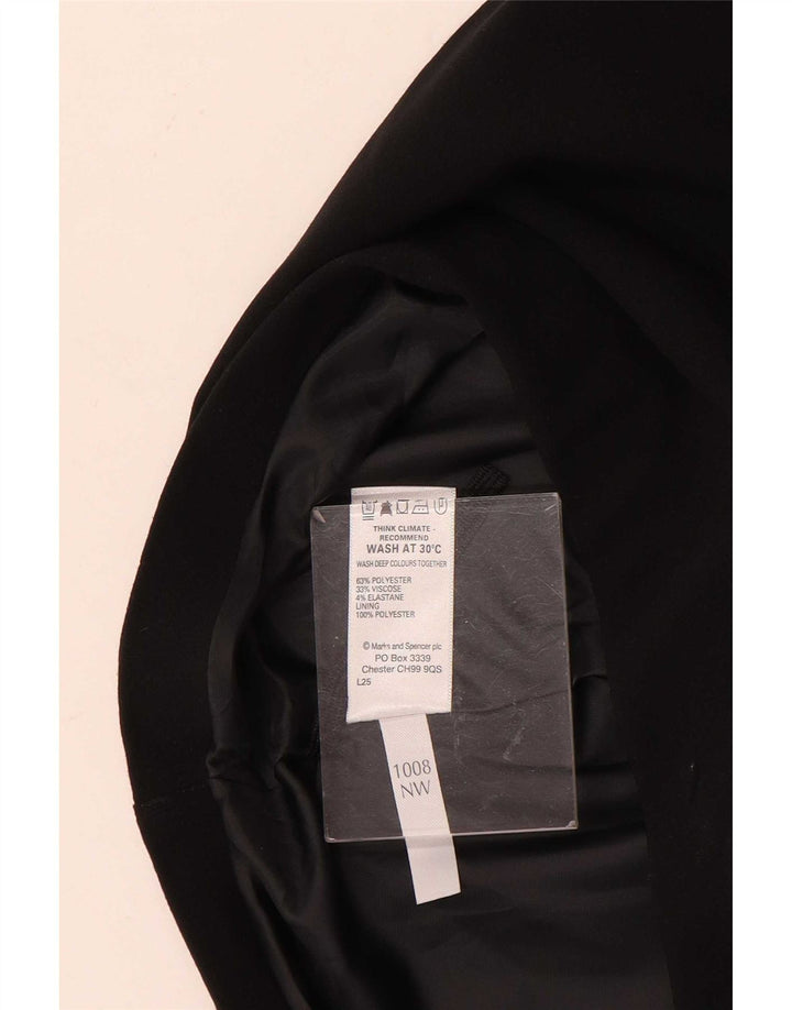 Marks & Spencer Womens Flared Skirt UK 12 Medium W32 Black Geometric