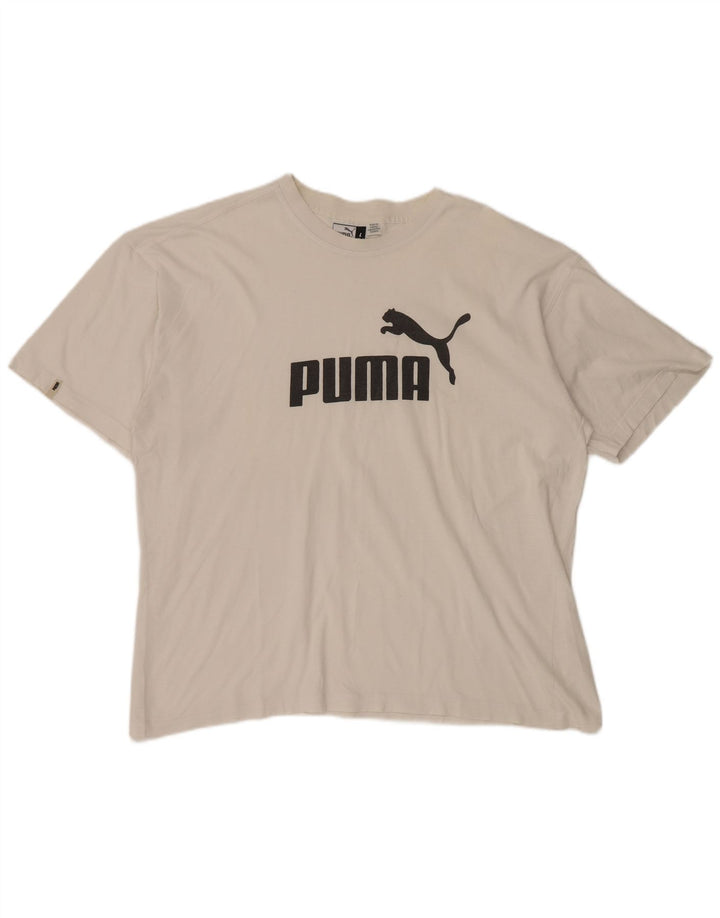 PUMA Grafisk T-shirt top til mænd, stor hvid