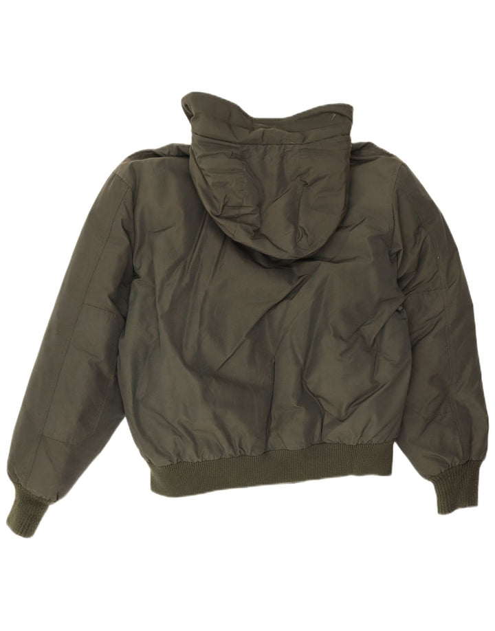 Woolrich Herre hættepolstret jakke UK 40 Stor Khaki Bomuld