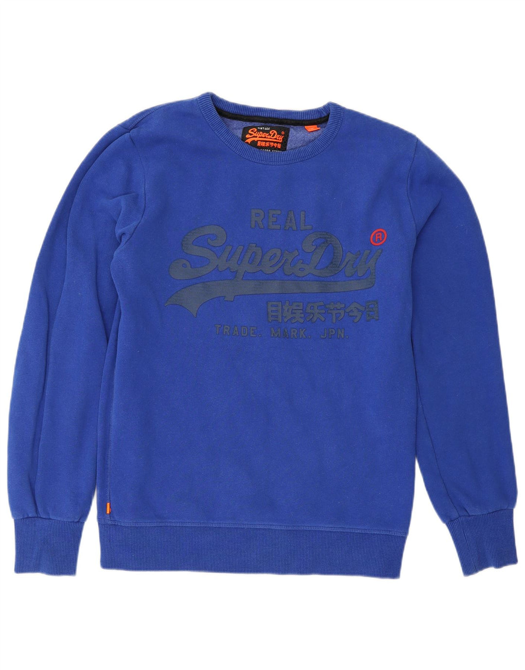 Superdry grafisk sweatshirt til mænd mellemblå bomuld
