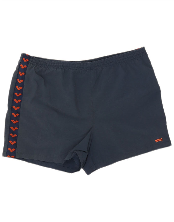 Arena Grafiske svømmeshorts til mænd 2XL marineblå