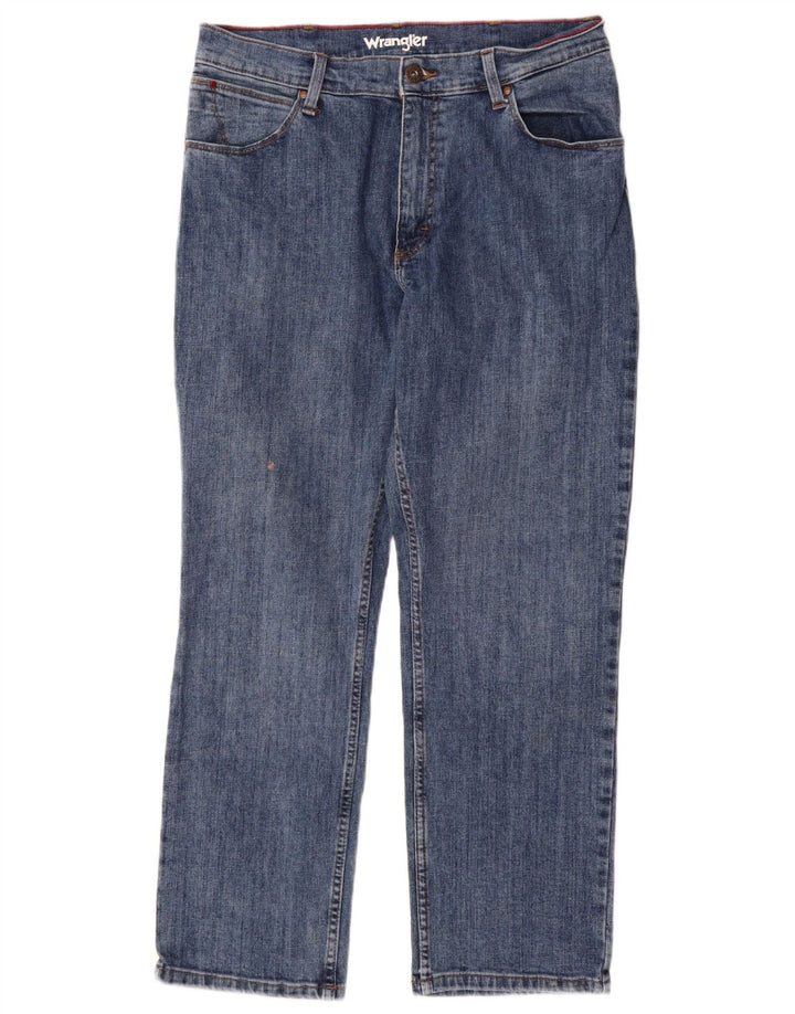 Wrangler Straight Jeans til mænd W34 L30 blå bomuld
