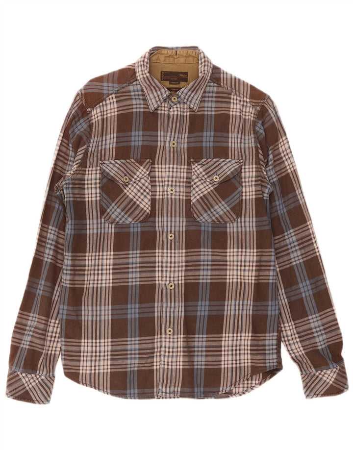 Marlboro Classics Herre Slim Fit Flanellskjorte Medium Brun