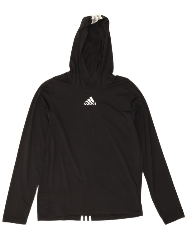 Adidas Dame Primegreen Hættetop Langærmet UK 10 Small Black Polyester