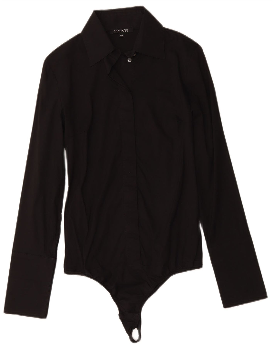 Patrizia Pepe Dameskjorte Bodysuit IT 40 Lille sort bomuld
