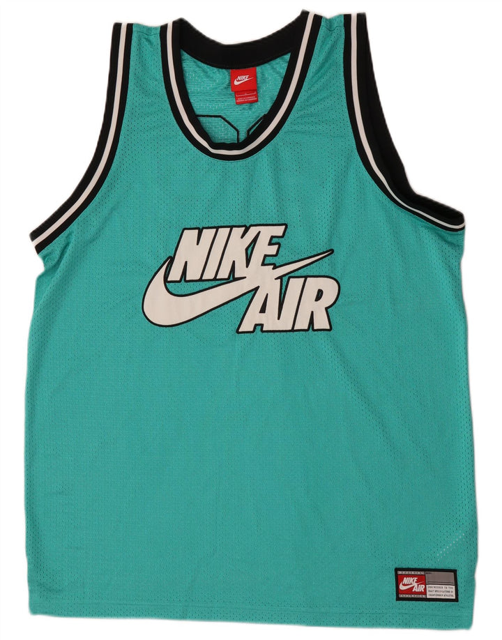 Nike Herre Air Graphic Vest Top Stor Grøn Stribet Polyester