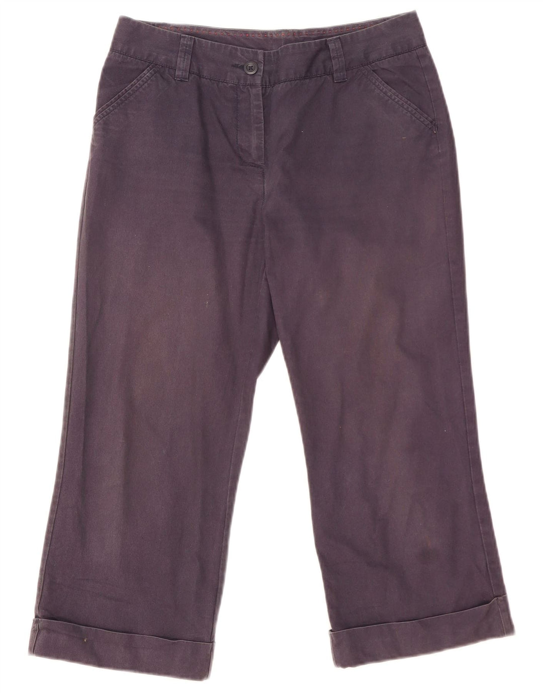 Marks & Spencer Dame Capri Bukser UK 10 Small W32 L22 Navy Blue