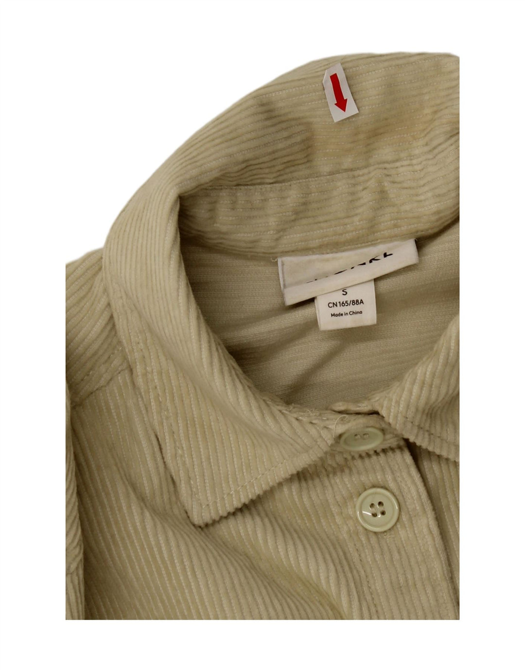 MONKI Womens Oversized Corduroy Shirt UK 10 Small Beige Cotton Vintage Monki and Second-Hand Monki from Messina Hembry 