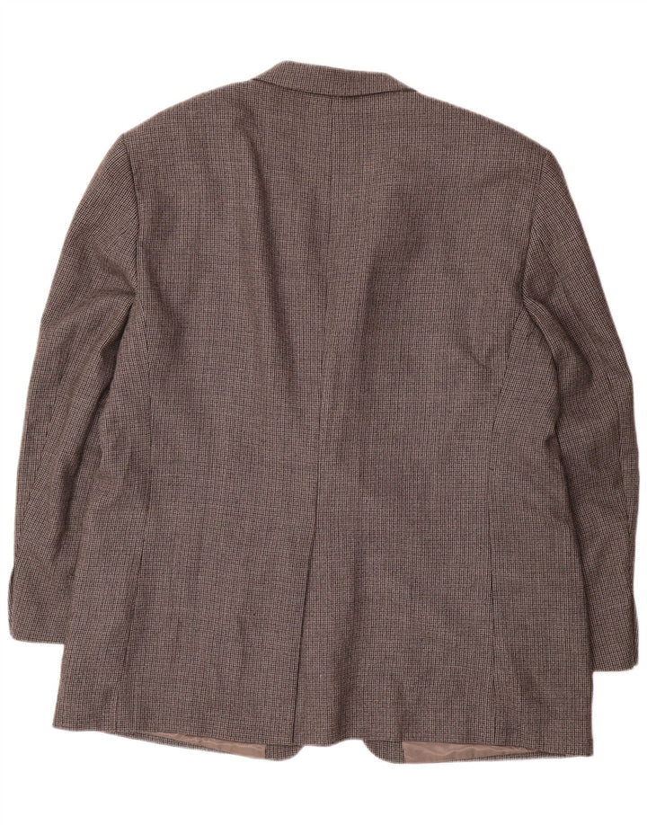 Chaps Herre 2-knaps blazerjakke Størrelse 48 3XL Grå Houndstooth Uld