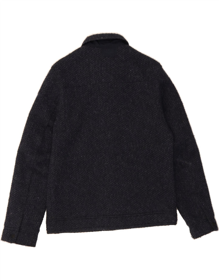 LERROS Mens Bomber Jacket UK 38 Medium Navy Blue Polyester Vintage Lerros and Second-Hand Lerros from Messina Hembry 