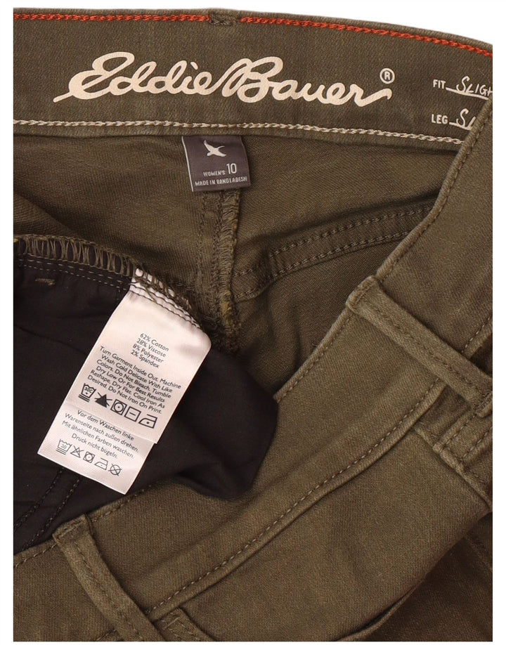 EDDIE BAUER Dame Casual Bukser US 10 Large W32 L30 Khaki