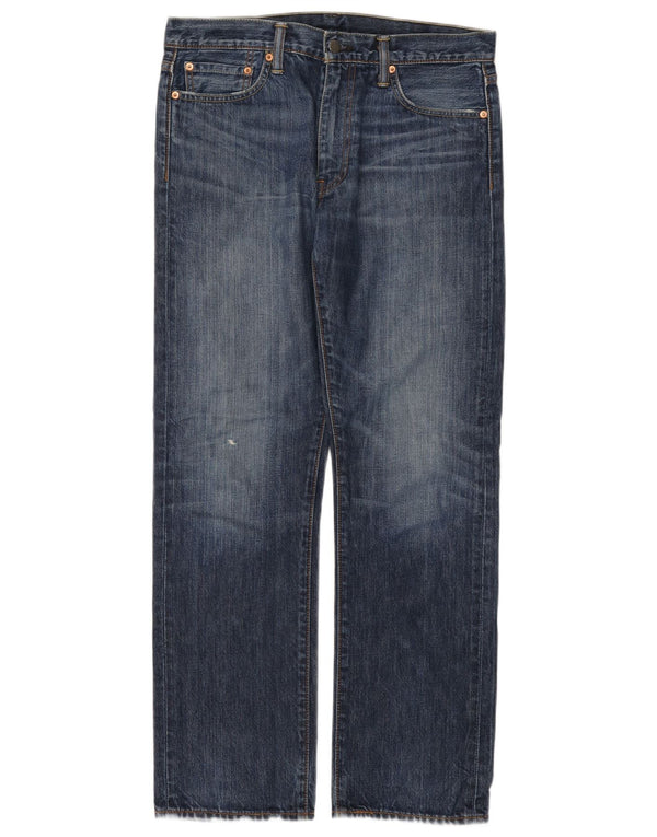 Levi's Herre 504 lige jeans W32 L30 Blå