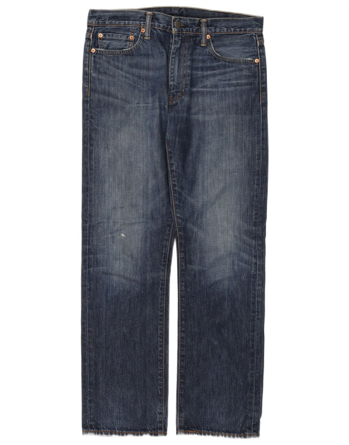 Levi's Herre 504 lige jeans W32 L30 Blå