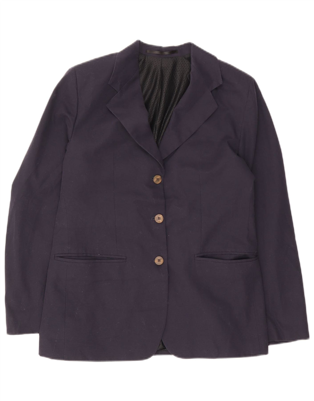 Rohan Dame 3 Button Blazer Jacket UK 12 Medium Navy Blue Polyester