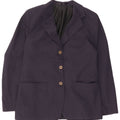 Rohan Dame 3 Button Blazer Jacket UK 12 Medium Navy Blue Polyester