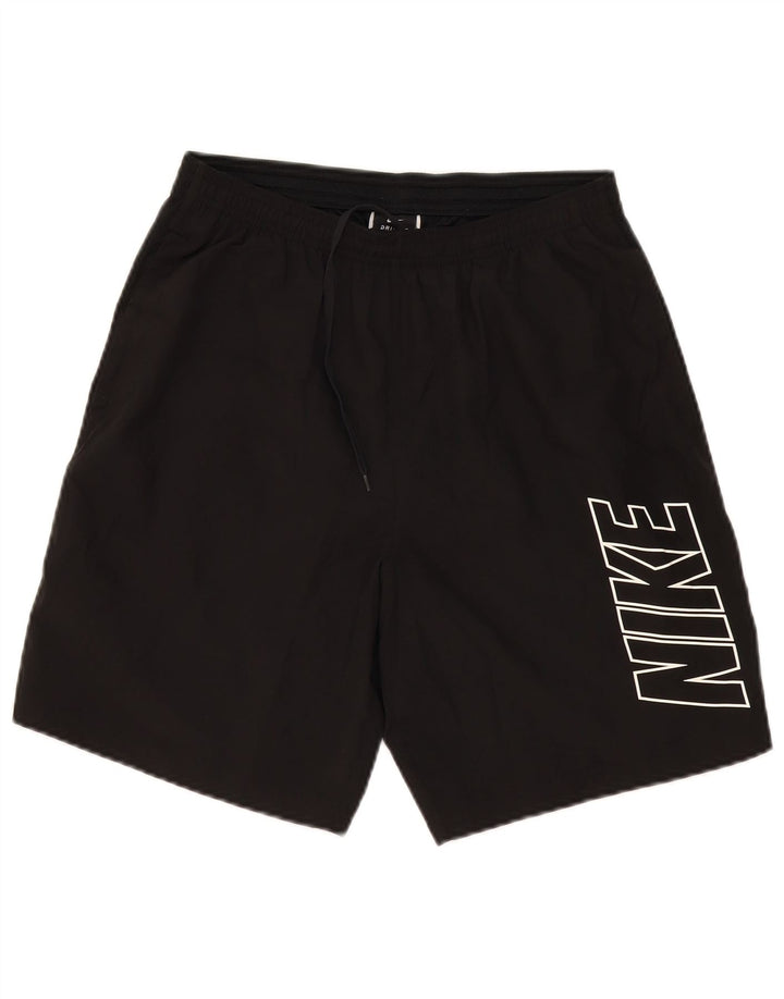 NIKE Herre Dri Fit grafiske sportsshorts mellem sort polyester