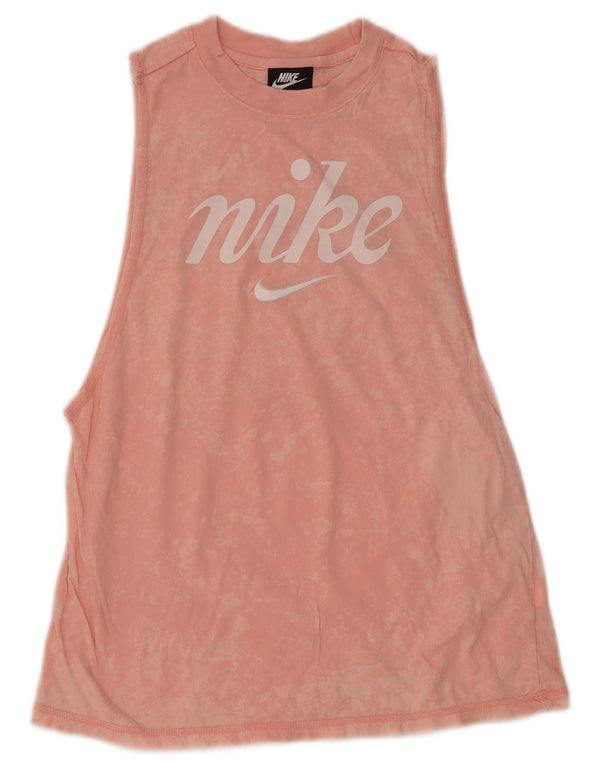 Nike Dame Grafisk Vest Top UK 10 Small Pink Tie Dye