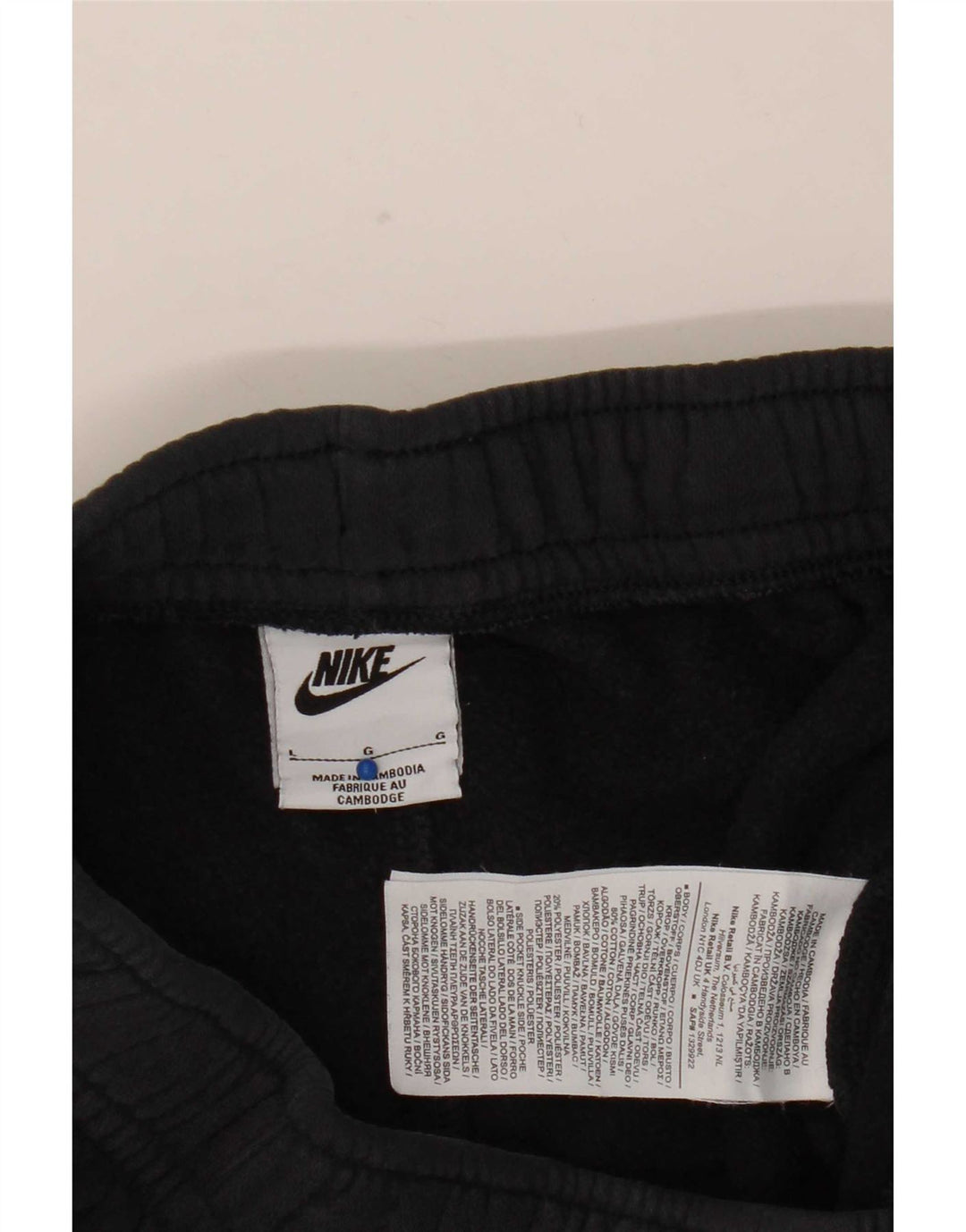 Nike Herre Cargo Træningsdragt Bukser Joggers Large Sort Bomuld