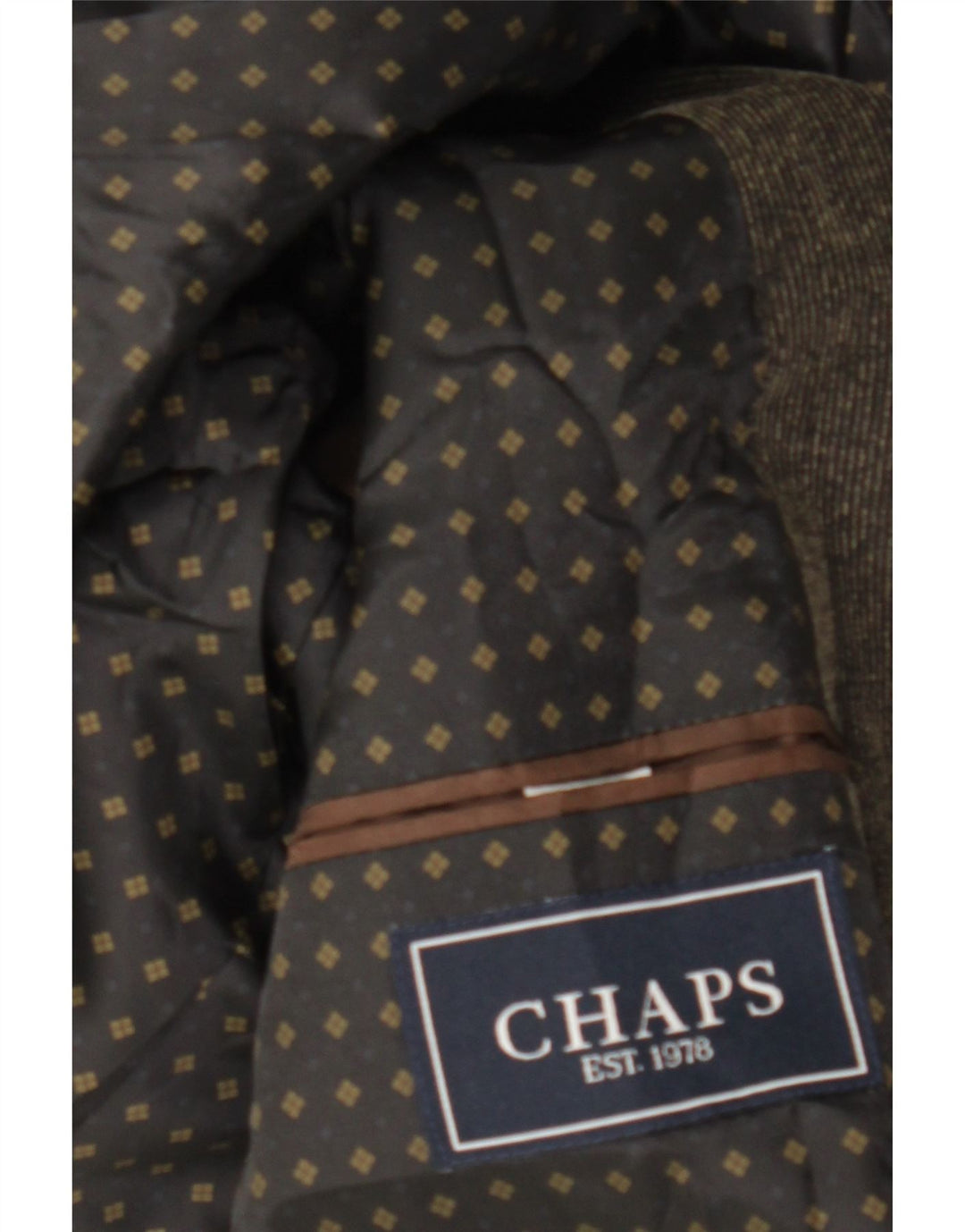 Chaps Herre 2-knaps Corduroy Blazer Jacket UK 40 Stor brun bomuld