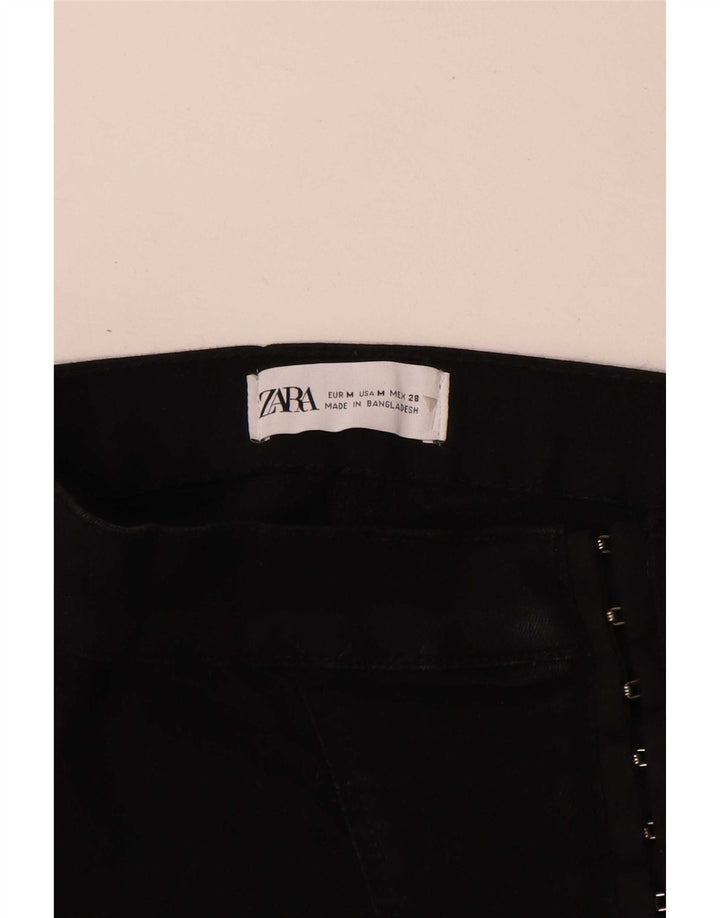 Zara Dame Mini Denim Nederdel Medium W28 Sort