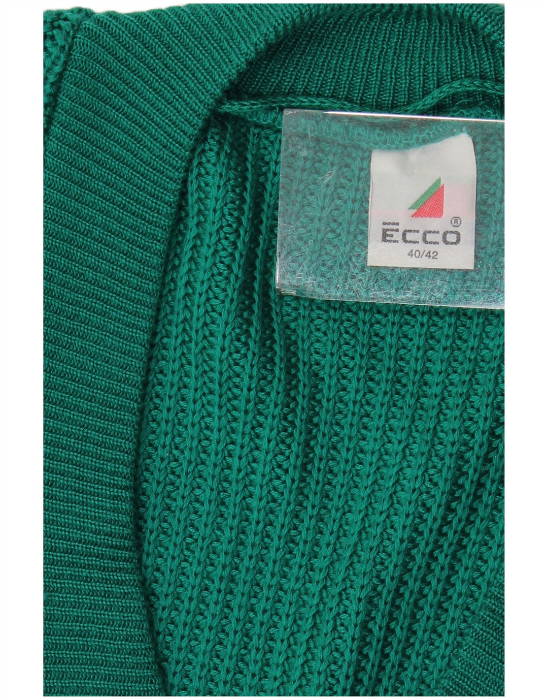 ECCO oversized trøje med V-hals til kvinder EU 40/42 Medium Grøn Akryl