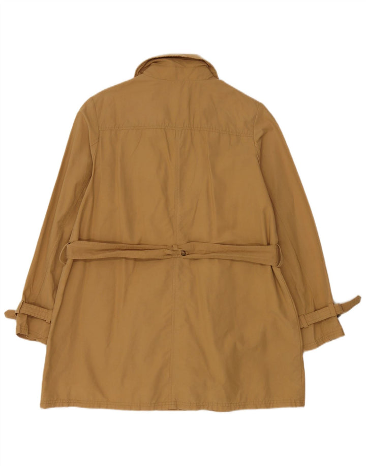 Fat Face Dame Dobbeltradet Trench Coat UK 16 Stor Beige Bomuld