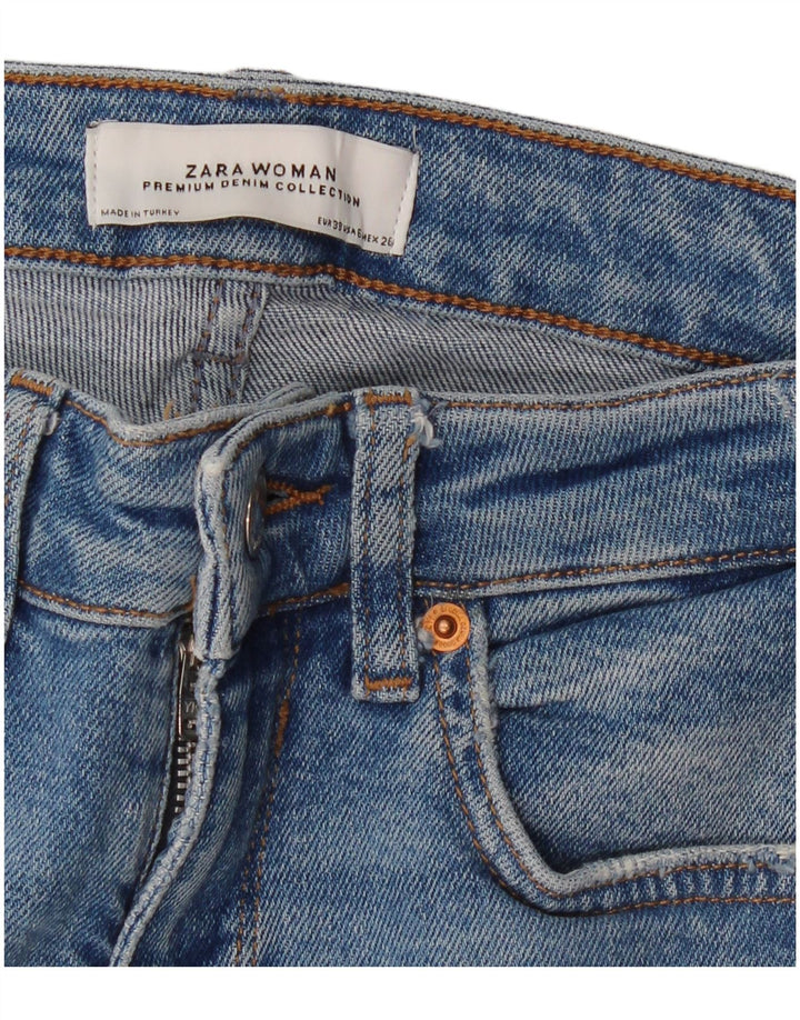 ZARA Womens Distressed Skinny Jeans EU 36 Small W26 L27 Blue